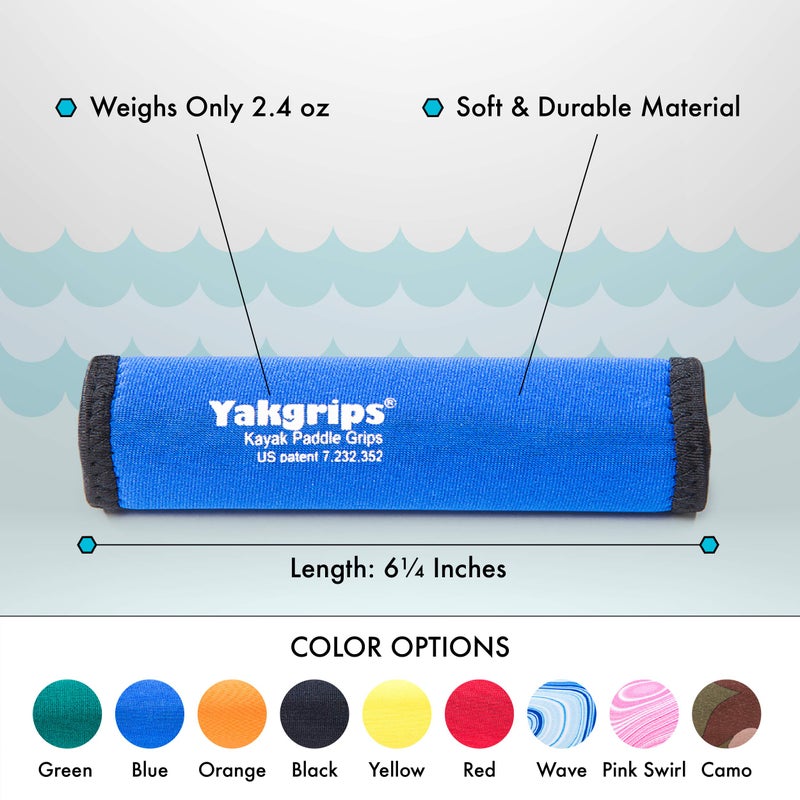 Yakgrips Takeapart Kayak Paddle Grips, No-Slip, Prevents Blisters (Blue) - Cascade Creek - Image 2